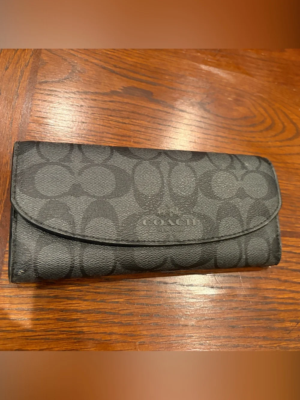 Coach Women’s Black Signature  Wallet - Nearly New!!